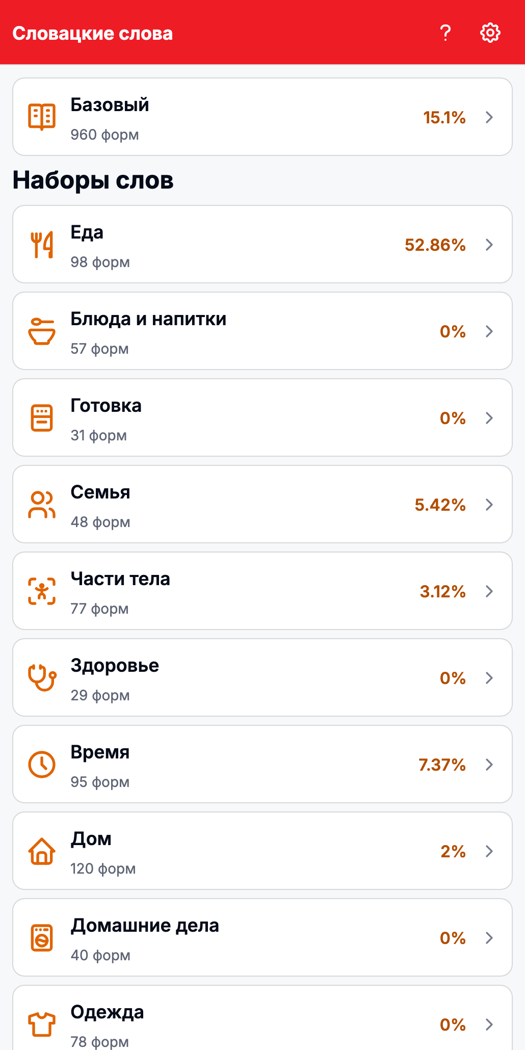 Приложение Словацкие слова
